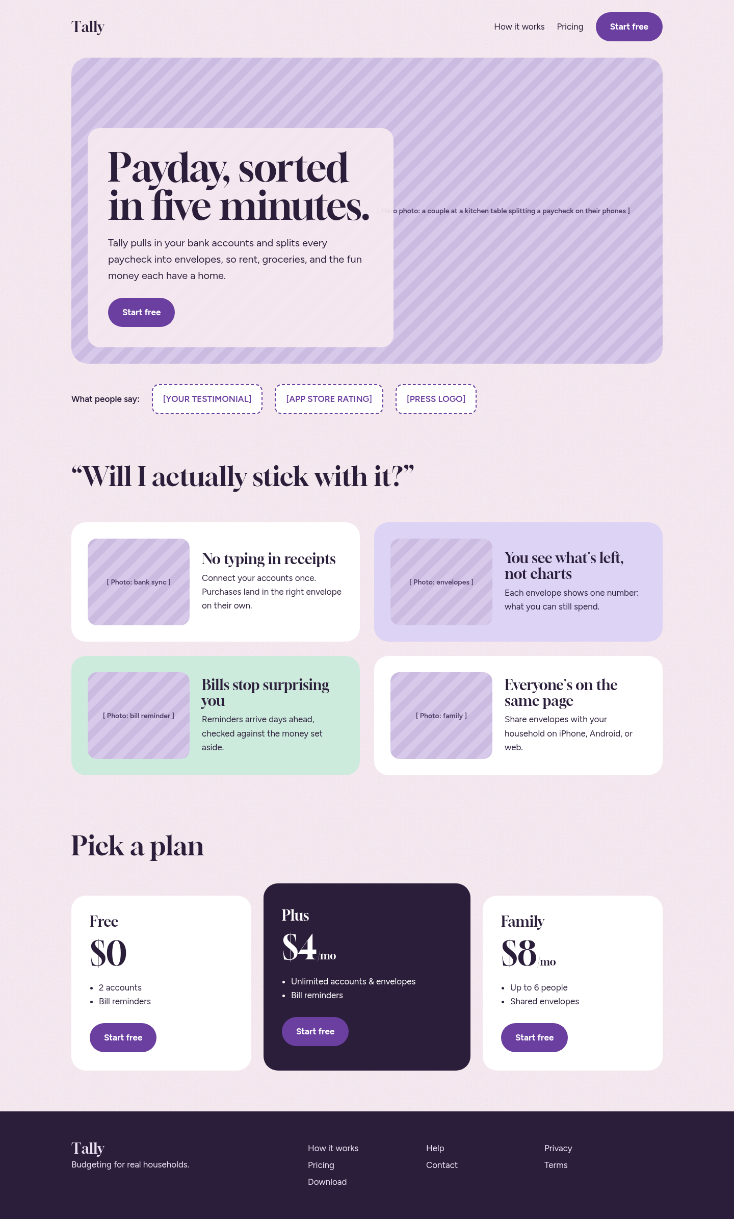 After: Tally landing page with baoyu-design