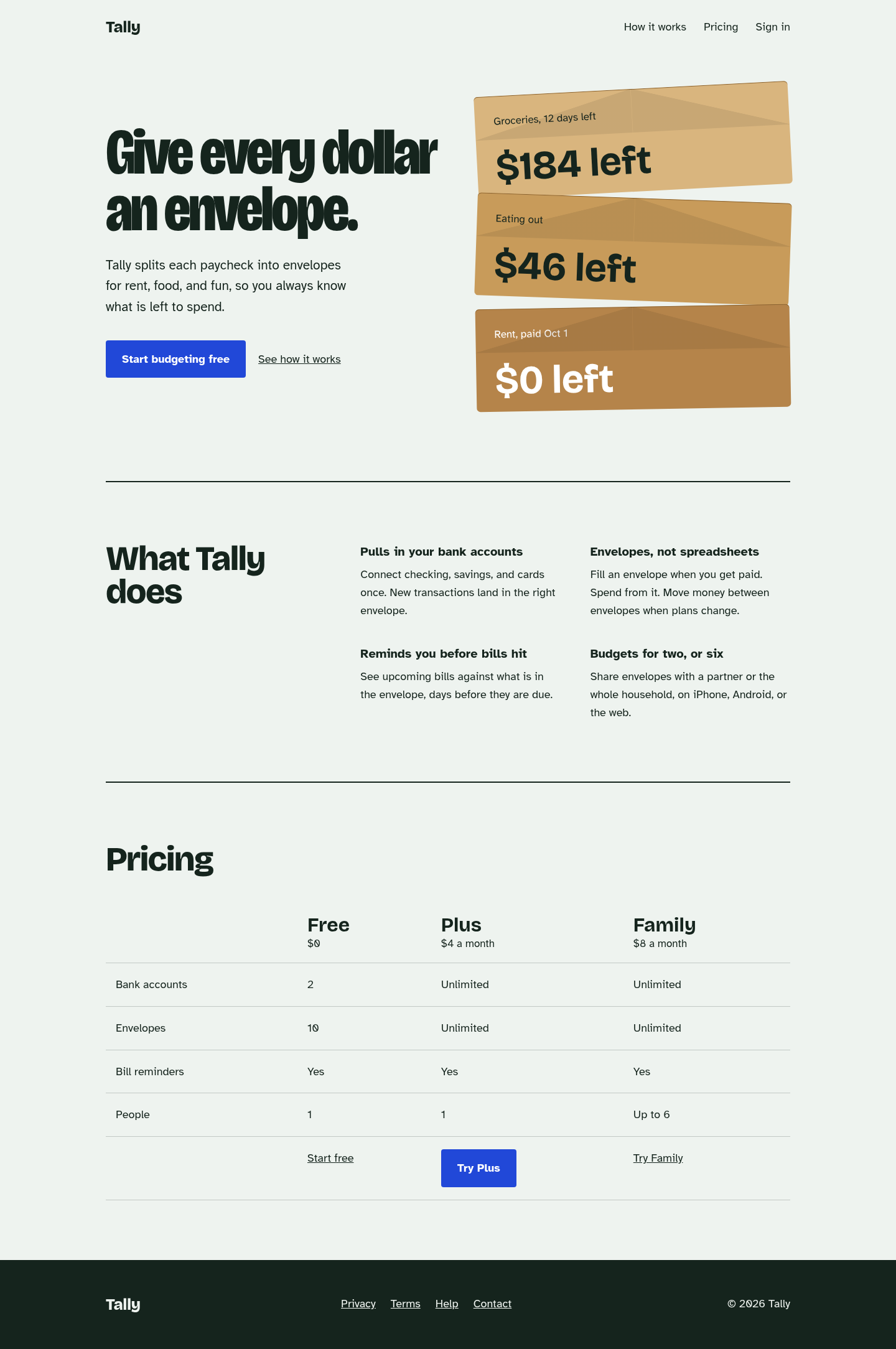 After: Tally landing page with frontend-design (Anthropic)
