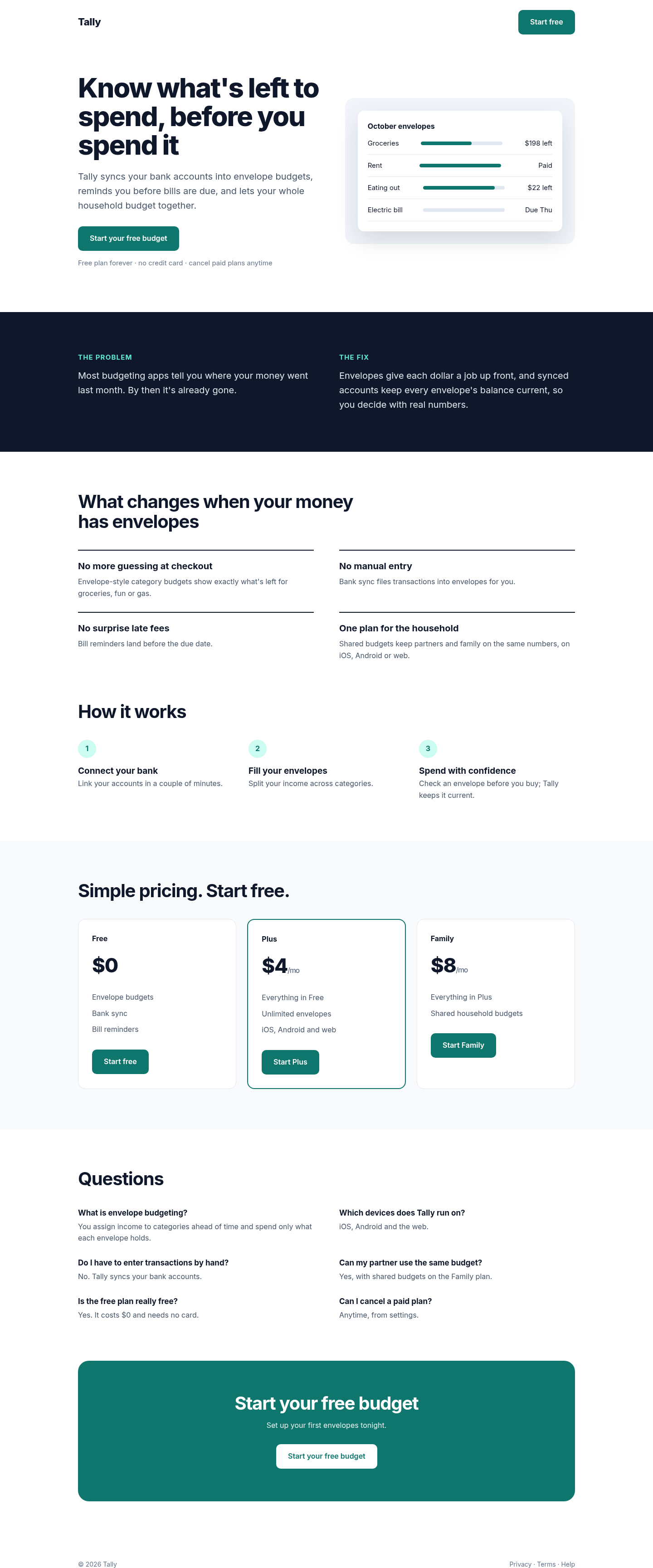 After: Tally landing page with MengTo Skills (GSAP + web design)