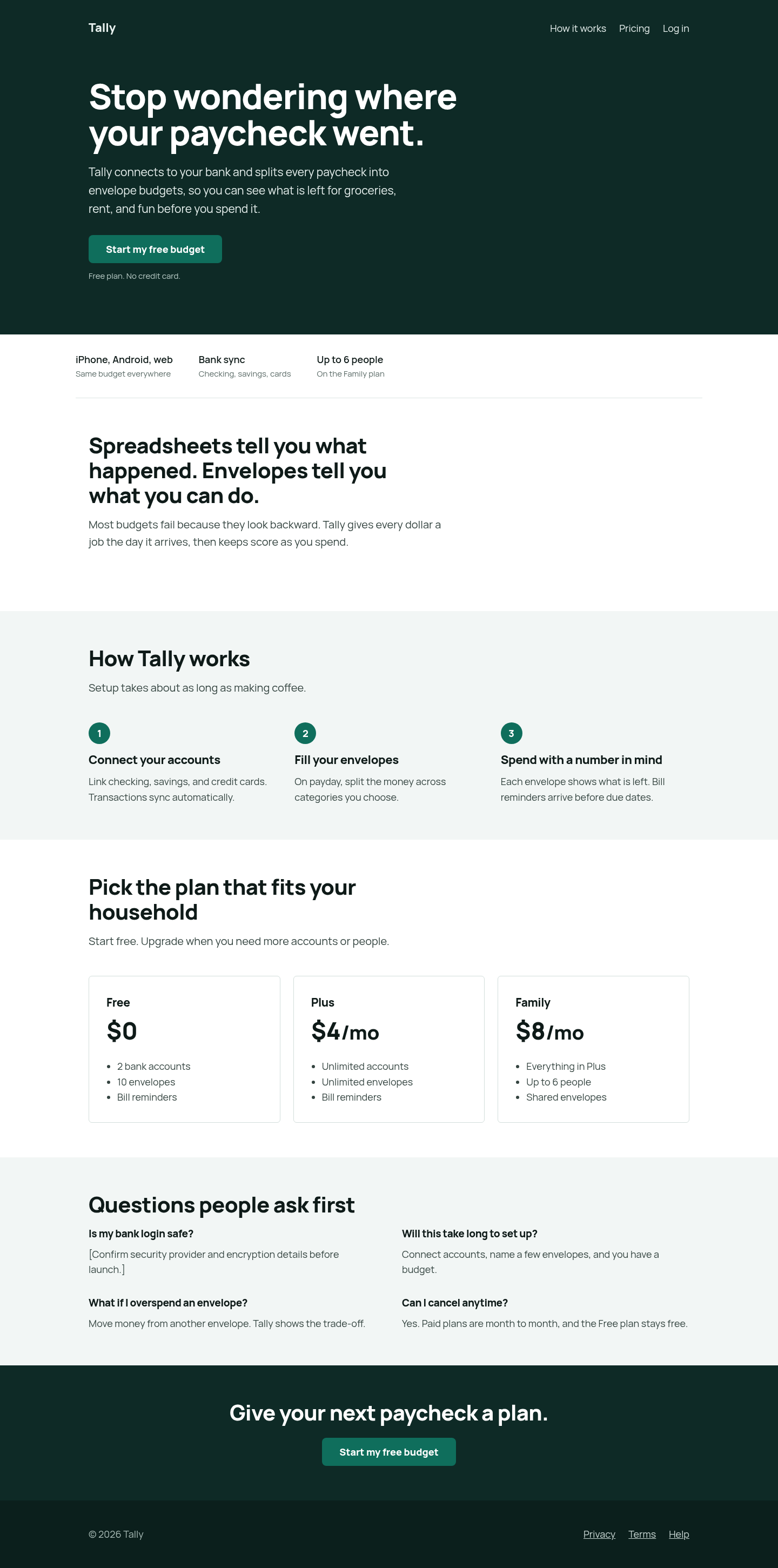 After: Tally landing page with rampstackco/claude-skills