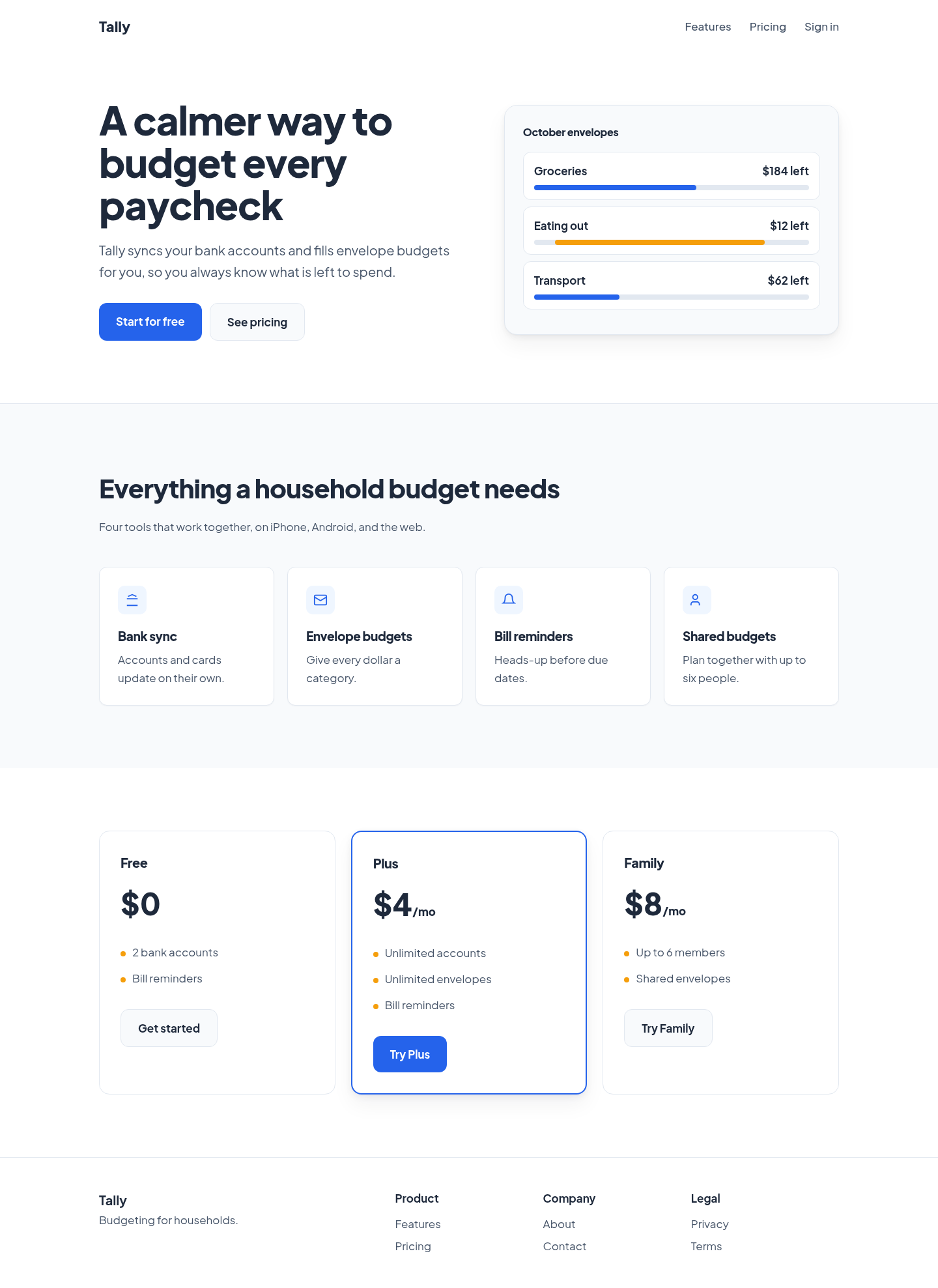 After: Tally landing page with web-design (xiaopu-ai)